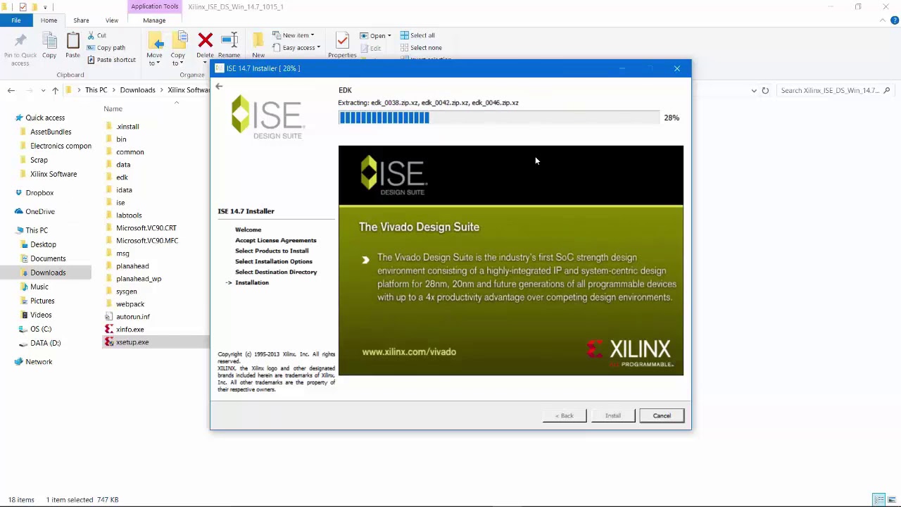 how to download and install xilinx ise 14.7 windows 10